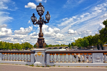 Poster - Alexandre III bridge in Paris, France