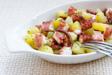 Salad Octopus With Potatoes.