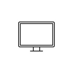Poster - hardware, monitor, pc icon. Simple thin line, outline vector of hardware icons for UI and UX, website or mobile application