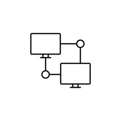 Fototapete - hardware, pc, connection, LAN icon. Simple thin line, outline vector of hardware icons for UI and UX, website or mobile application