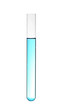 © New Africa - Test tube with color liquid on white background. Solution chemistry