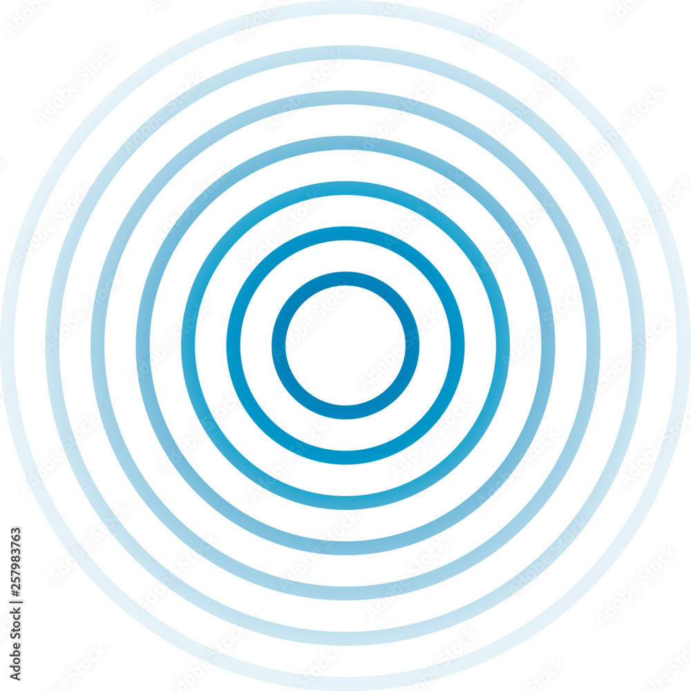 Ripple effect top view. Transparent Water drop rings. Circle sound wave ...