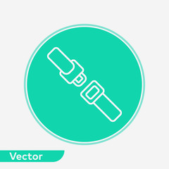 Wall Mural - Car seat belt vector icon sign symbol