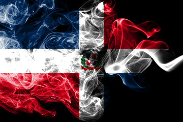 Wall Mural - Dominican Republic smoke flag