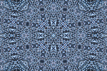 Abstract Fractal Kaleidoscope Fresh Blueberry Background. Texture Blueberry Berries Close Up