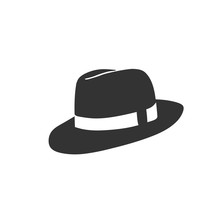 Creative Simple Cowboy Hat Vector Trendy Design Style