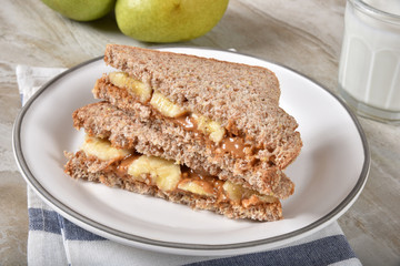 Sticker - Peanut butter and banana sandwich