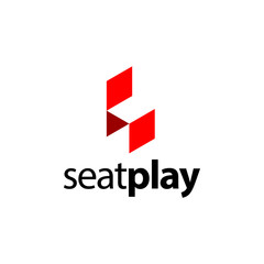 Poster - illustration logo from seat or chair with play button logo design concept