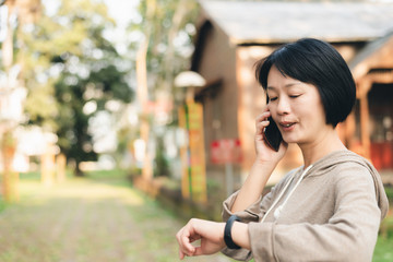 Poster - talk on cellphone and using smart watch