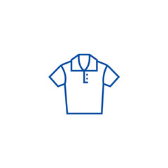 Wall Mural - Polo shirt line concept icon. Polo shirt flat  vector website sign, outline symbol, illustration.