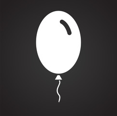 Poster - Ballon icon on background for graphic and web design. Simple vector sign. Internet concept symbol for website button or mobile app.