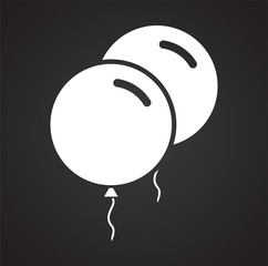 Poster - Ballon icon on background for graphic and web design. Simple vector sign. Internet concept symbol for website button or mobile app.