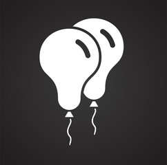 Poster - Ballon icon on background for graphic and web design. Simple vector sign. Internet concept symbol for website button or mobile app.