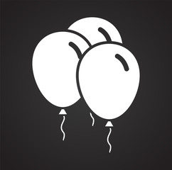 Poster - Ballon icon on background for graphic and web design. Simple vector sign. Internet concept symbol for website button or mobile app.