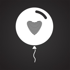 Poster - Ballon icon on background for graphic and web design. Simple vector sign. Internet concept symbol for website button or mobile app.