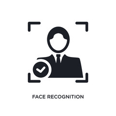 Poster - face recognition isolated icon. simple element illustration from artificial intellegence concept icons. face recognition editable logo sign symbol design on white background. can be use for web and