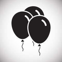 Poster - Ballon icon on background for graphic and web design. Simple vector sign. Internet concept symbol for website button or mobile app.