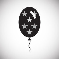 Poster - Ballon icon on background for graphic and web design. Simple vector sign. Internet concept symbol for website button or mobile app.