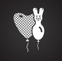 Poster - Ballon icon on background for graphic and web design. Simple vector sign. Internet concept symbol for website button or mobile app.