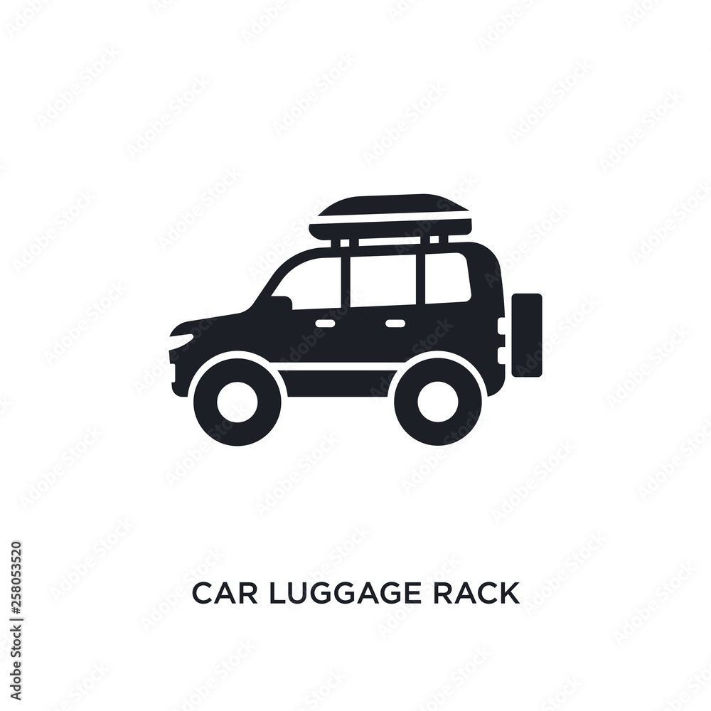 car luggage rack isolated icon. simple element illustration from car ...