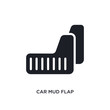 car mud flap isolated icon. simple element illustration from car parts concept icons. car mud flap editable logo sign symbol design on white background. can be use for web and mobile