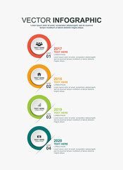 Wall Mural - infographics timeline design template