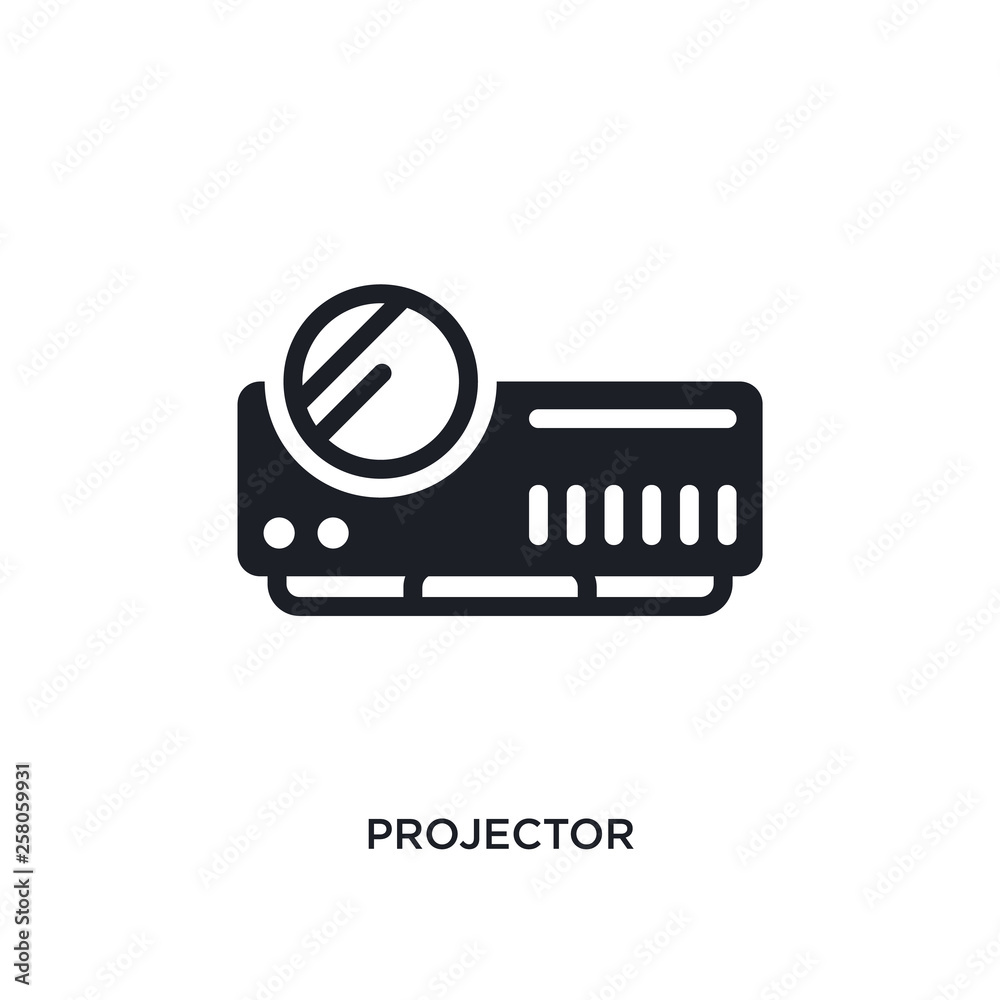 projector isolated icon. simple element illustration from electronic ...