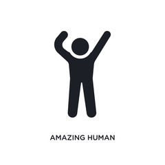 amazing human isolated icon. simple element illustration from feelings concept icons. amazing human 