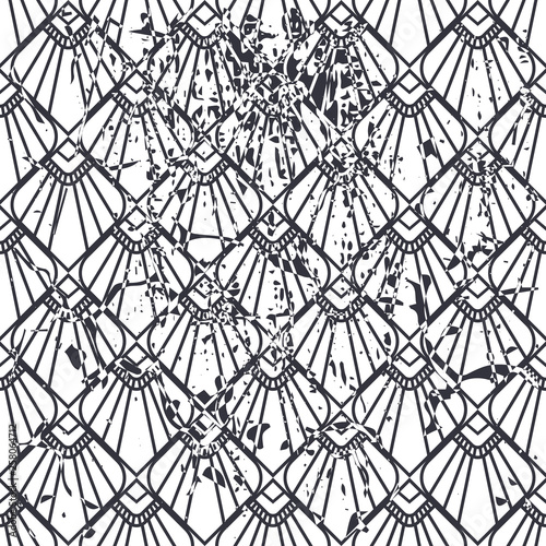 wektorowy-nowozytny-geometryczny-plytka-wzor-z-grunge-skutkiem-streszczenie-art-deco-retro-starodawny-tlo