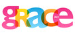 GRACE colorful typography banner