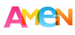 AMEN colorful typography banner
