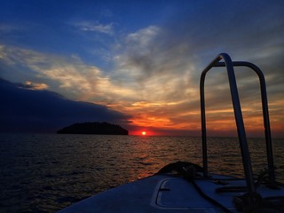 Getting ready for a night dive in Sabah, Borneo island.