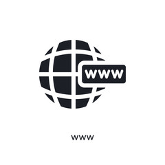 Poster - www isolated icon. simple element illustration from programming concept icons. www editable logo sig
