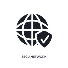 Poster - secu network isolated icon. simple element illustration from programming concept icons. secu network editable logo sign symbol design on white background. can be use for web and mobile