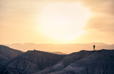 Trail running in the desert