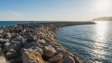 sunset on the sea