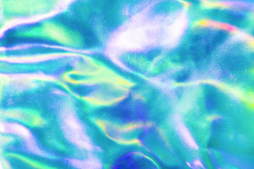 Poster - Abstract trendy holographic background in 80s style. Real texture in violet, green, blue, mint colors with scratches and irregularities. Synthwave. Vaporwave style. Retrowave, retro futurism, webpunk