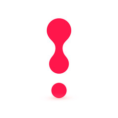 Poster - Exclamation mark. Attention web message. Danger sign. Modern abstract vector icon. Flat infographic element, template for the design. Vector illustration.