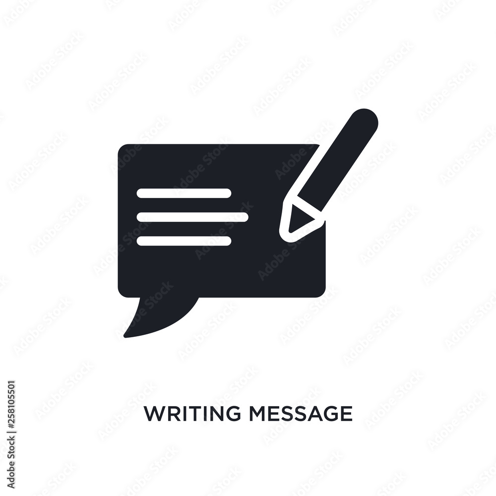 writing message isolated icon. simple element illustration from ...