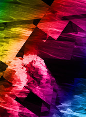 Poster - Bright colorful textured vibrant background. Fractal graphic pattern with color texture