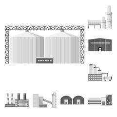 Isolated object of production and structure logo. Collection of production and technology vector icon for stock.