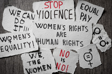 Wall Mural - womens rights and gender equality concepts