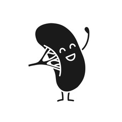 Sticker - Happy human spleen emoji glyph icon