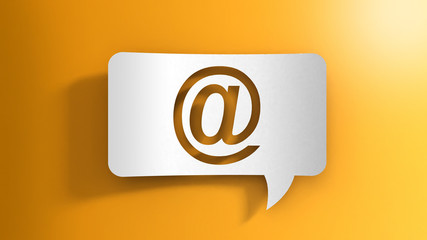 Poster - Speech bubble with E-mail sign