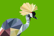 Low-Poly African Crowned Crane