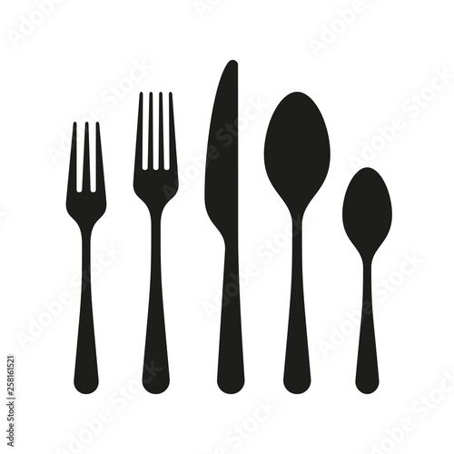 The contours of the cutlery Poster Mural XXL