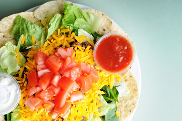 Taco Salad with Fresh Vegetables - Mexican Food