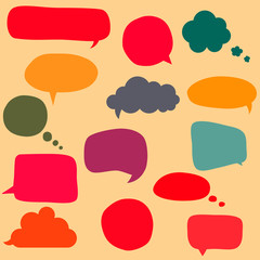 Wall Mural - Speech bubbles set