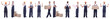 © ASDF - panoramic collage of skilled handyman isolated on white