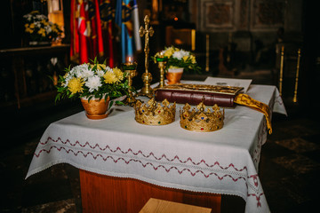 Wedding ceremony in church